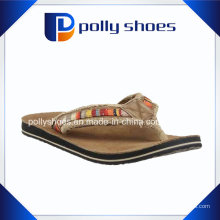 Mulheres Top Logotipo Dark Brown Moda Flip Flop Sapatos Sandália